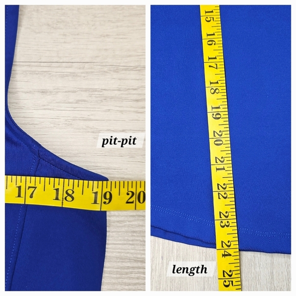 Lands' End Womens Medium Cobalt Blue High Impact Collared Sleeveless Polo Tank - Picture 4 of 14